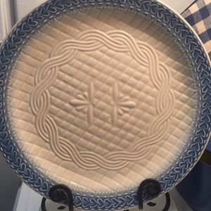 Longaberger blue pottery platter